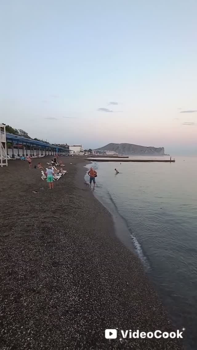 КРЫМ. СУДАК.  ПЛЯЖ ВЕЧЕРОМ!