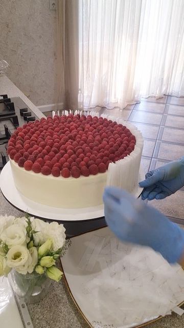 #украшениеторта#декоризвафельнойбумаги#итальянскийпирог
