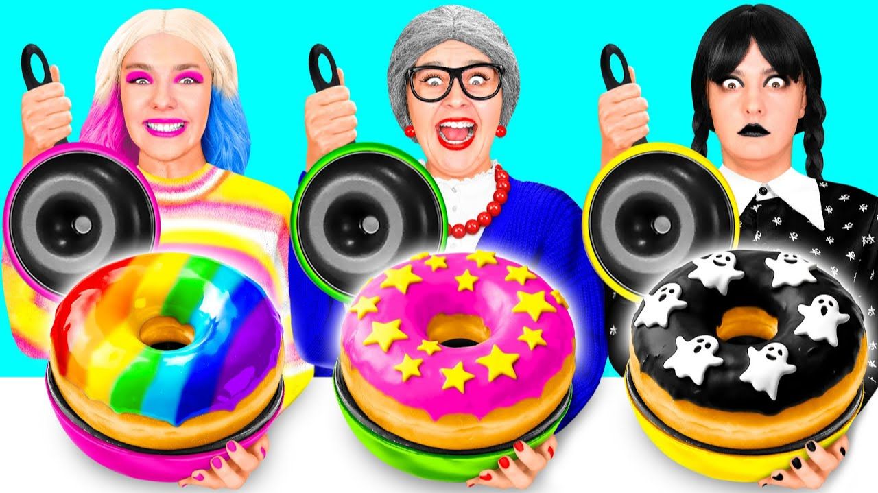 Кулинарный Челлендж Уэнсдей Против Бабушки  Вкусные Кулинарные Хитрости от Fun Challenge
