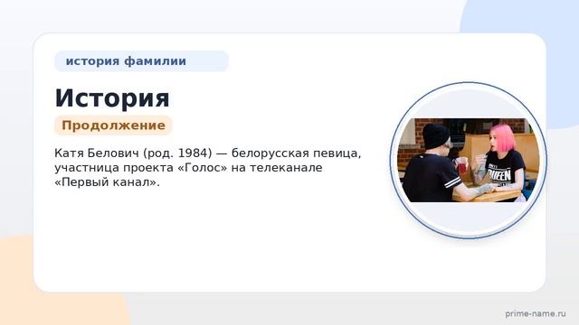 История и значение фамилии Белович: узнайте происхождение и склонение этой редкой фамилии