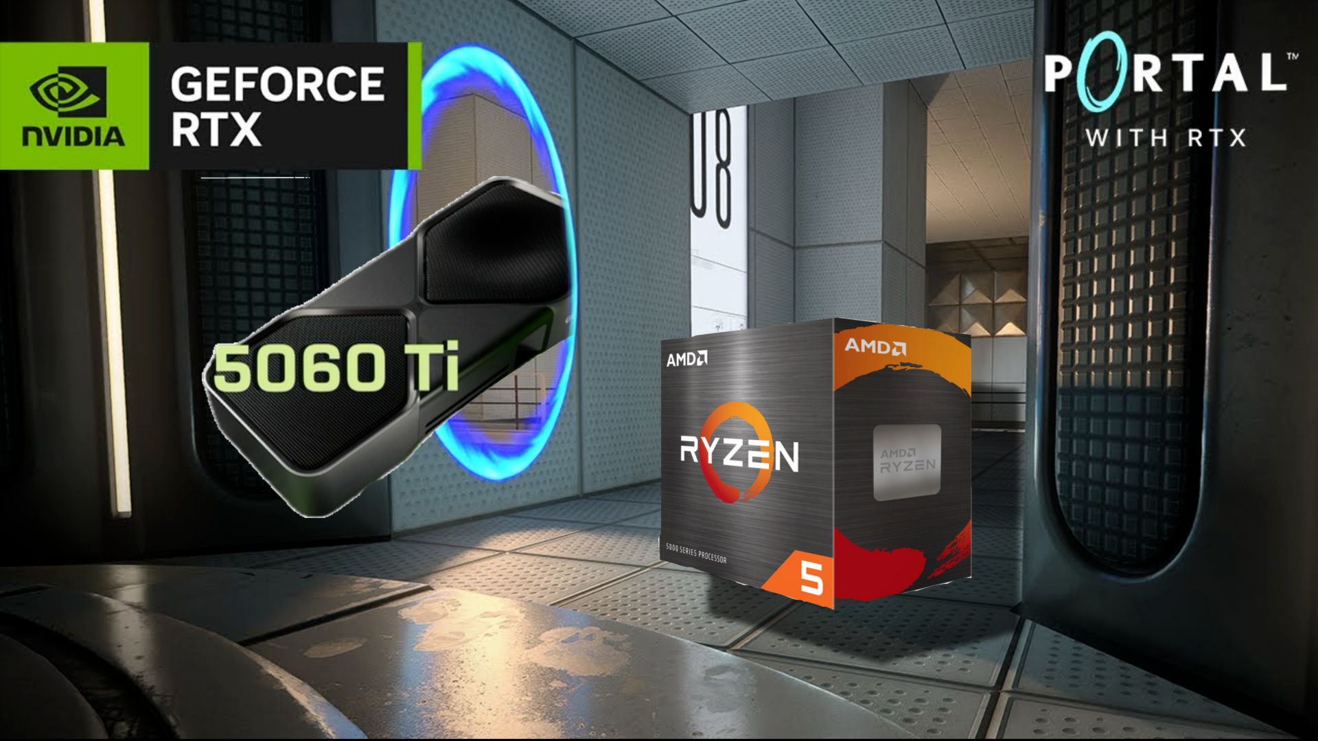 Portal With RTX: Gaming Test with RTX 5060Ti 8gb and AMD Ryzen 5 5600