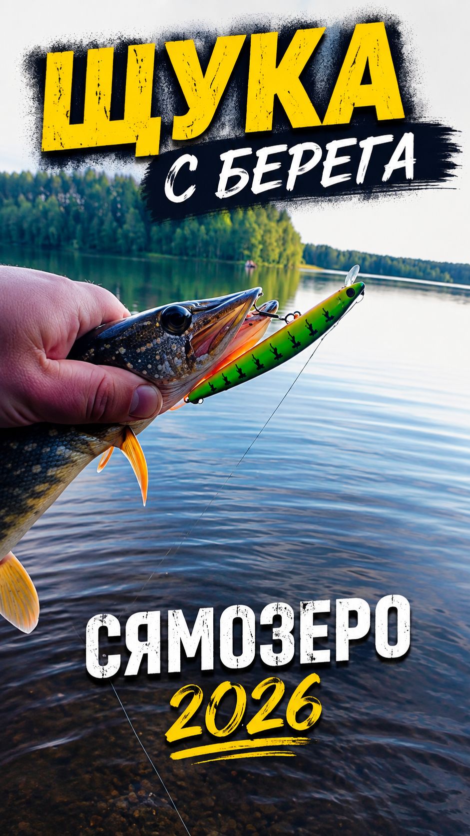 Щука с берега #щука #Daiwa #воблер