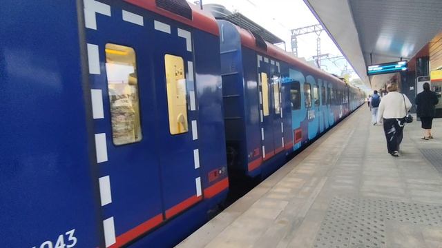 Электропоезд ЭП2Д-0033 ЭКСПРЕСС РЕКС №7160 ВОЛОКАЛАМСК-ПЕЧАТНИКИ НА СТАНЦИИ ЩУКИНСКАЯ