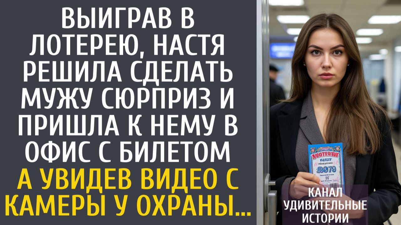 Истории из жизни Выиграв в лотерею, решила сделать мужу сюрприз и пришла к нему в офис с билетом…