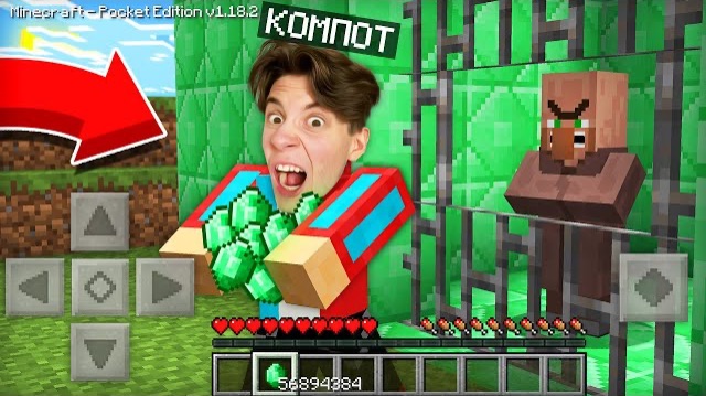 Я СБЕЖАЛ ИЗ ИЗУМРУДНОЙ ТЮРЬМЫ ЖИТЕЛЕЙ В МАЙНКРАФТ ПЕ  Компот Minecraft PE