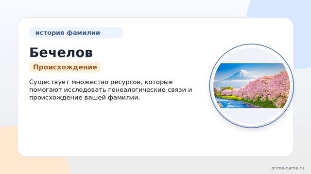 Раскрываем тайны фамилии Бечелов: от происхождения до склонения  все что вы хотели узнать!