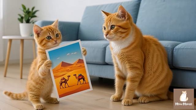  Мама-кошка стрижет шерсть на ферме и делает тигриную шляпу для котят дома 