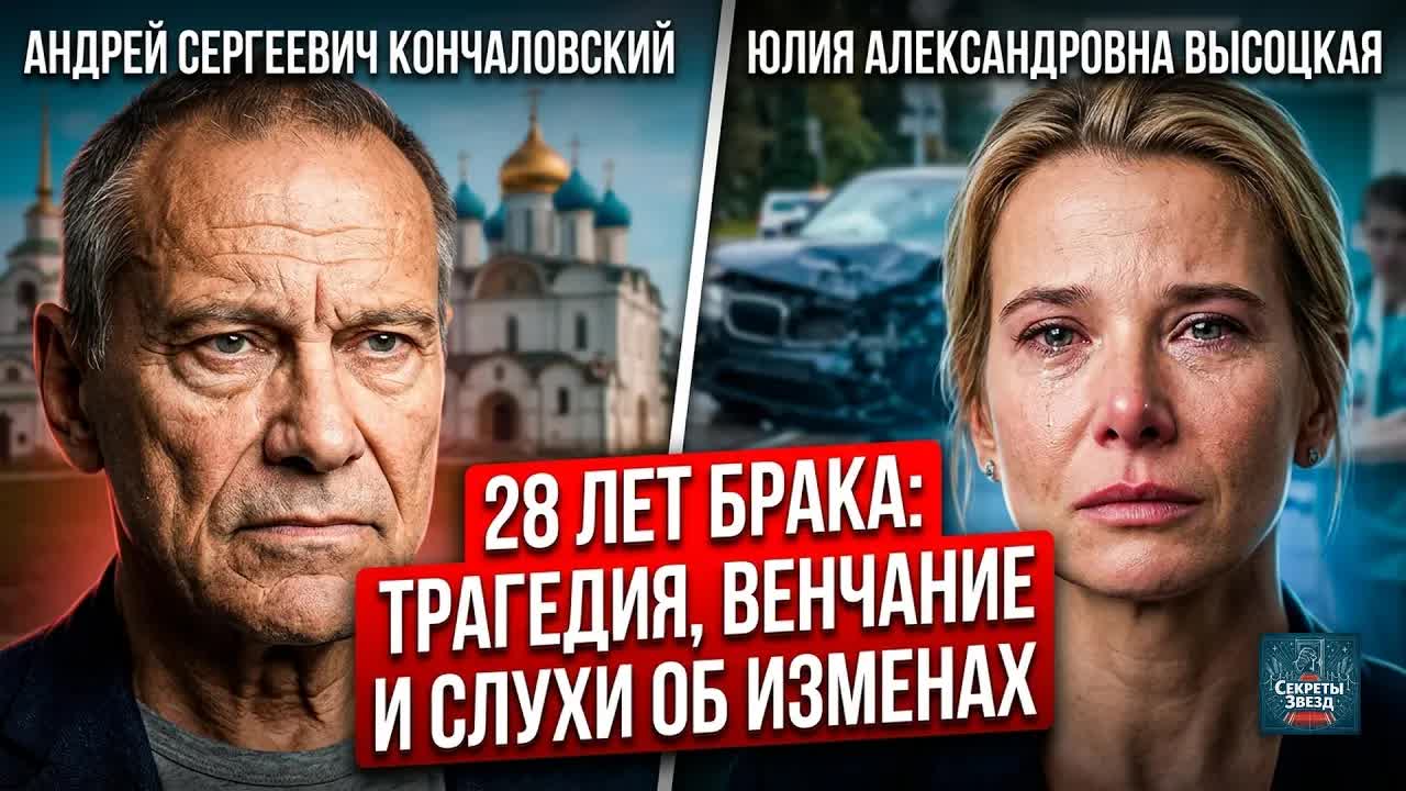 28 лет брака и трагедия с дочерью: что скрывает Высоцкая о Кончаловском?