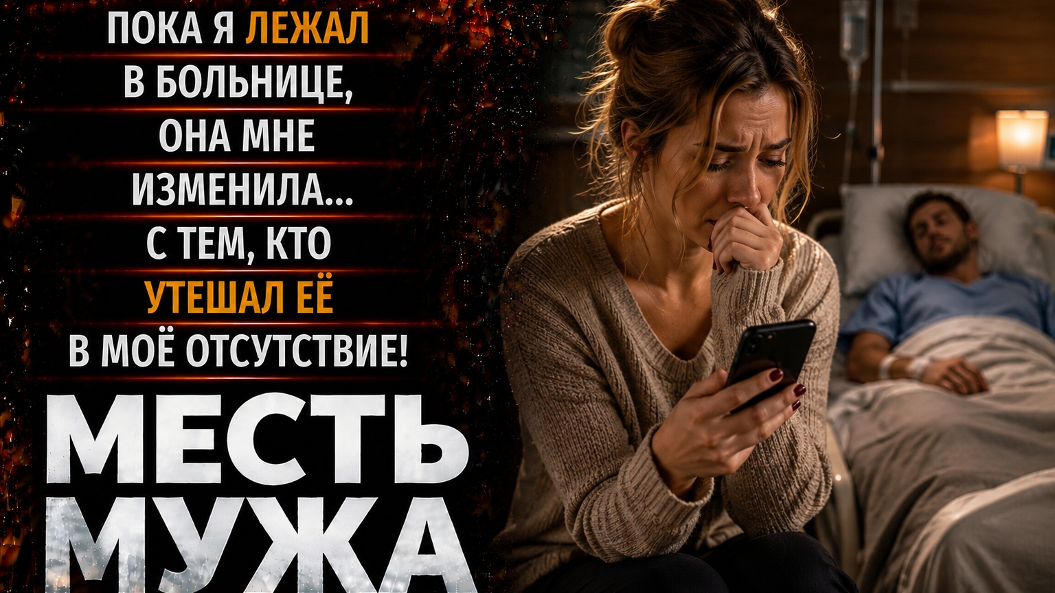 ПОКА Я ЛЕЖАЛ В БОЛЬНИЦЕ, ЖЕНА МНЕ ИЗМЕНЯЛА...... МЕСТЬ МУЖА