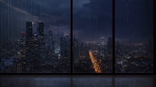 Шум дождя с грозой для приятных снов