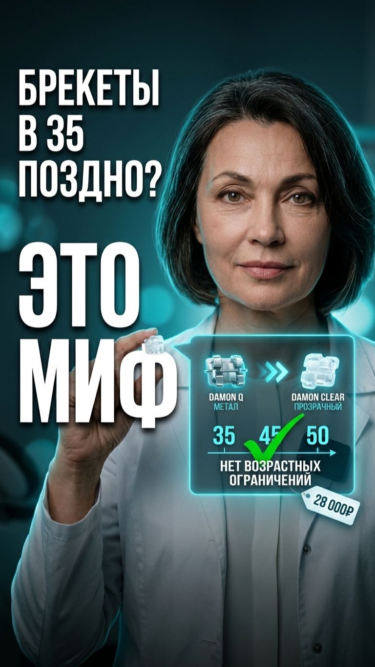 Брекеты после 30  поздно?  Нет!