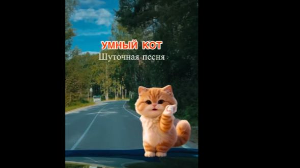 Умный кот. Шуточная песня.