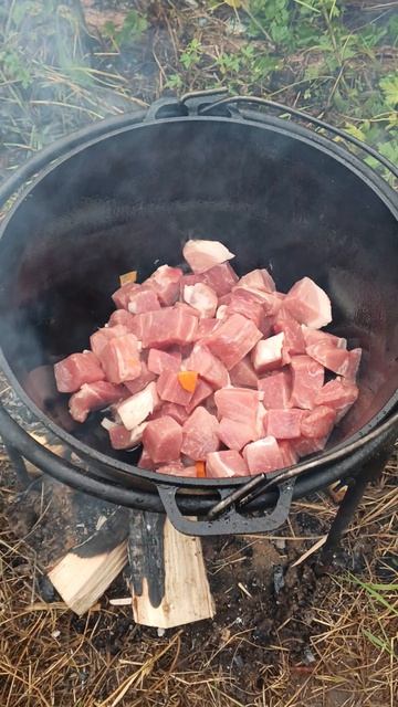 Жарка мяса для риса.