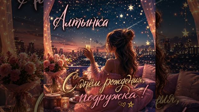 С днём рождения подружка!  Алтынка