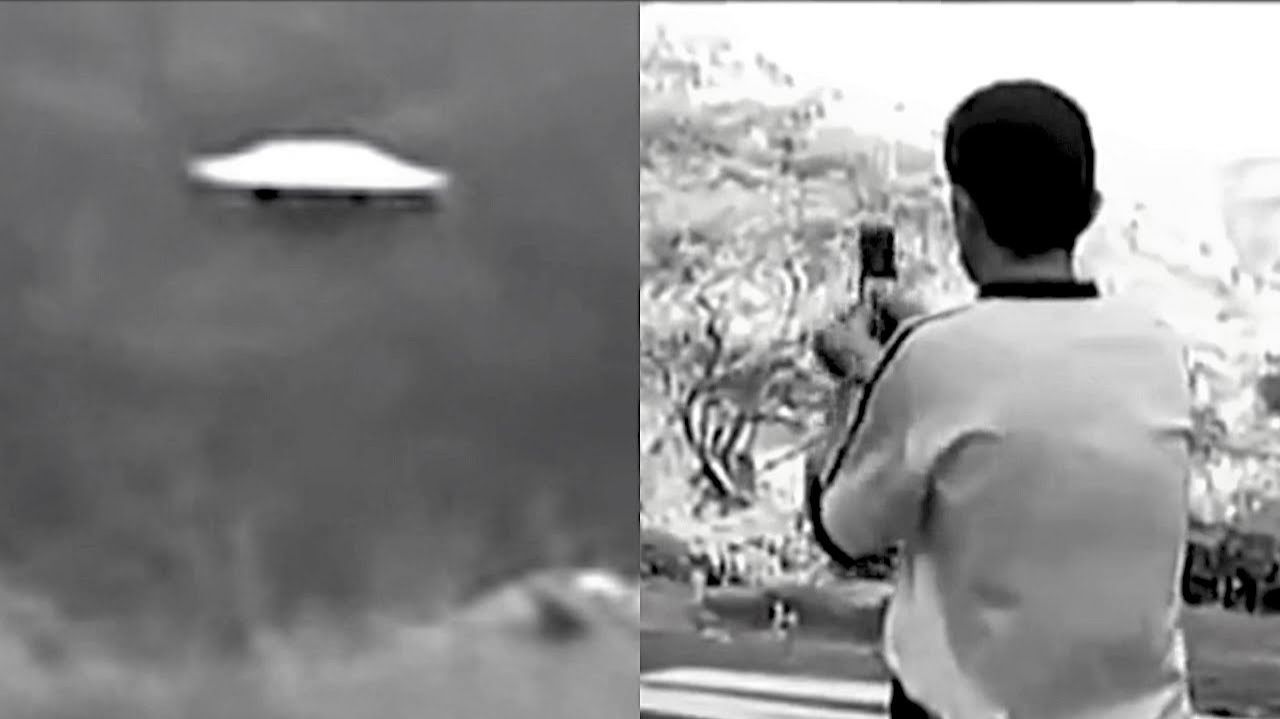 UFO tilted on its side filmed with a Motorola RAZR V3 by Marvin Badilla Tarbaca Costa Rica 2007