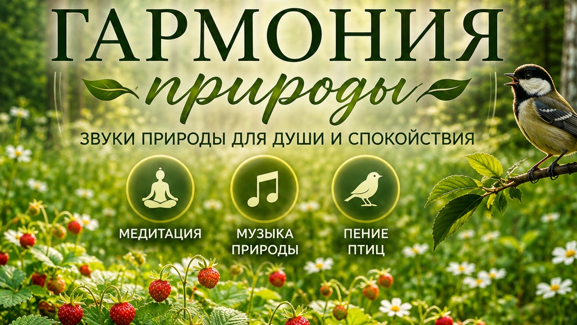  Магия летнего леса  Пение птиц солнце и звуки природы для медитации