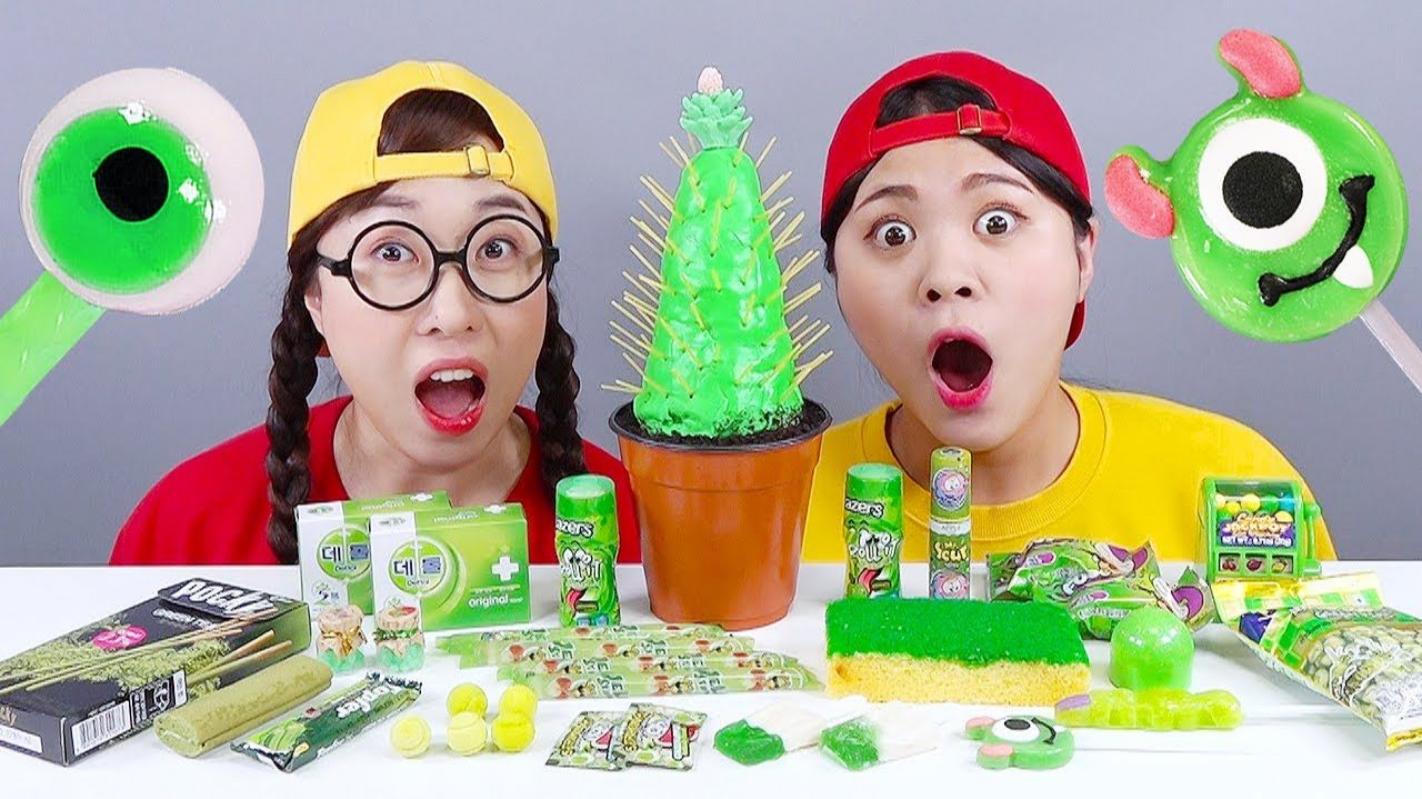 Десерт Green Food Мукбанг