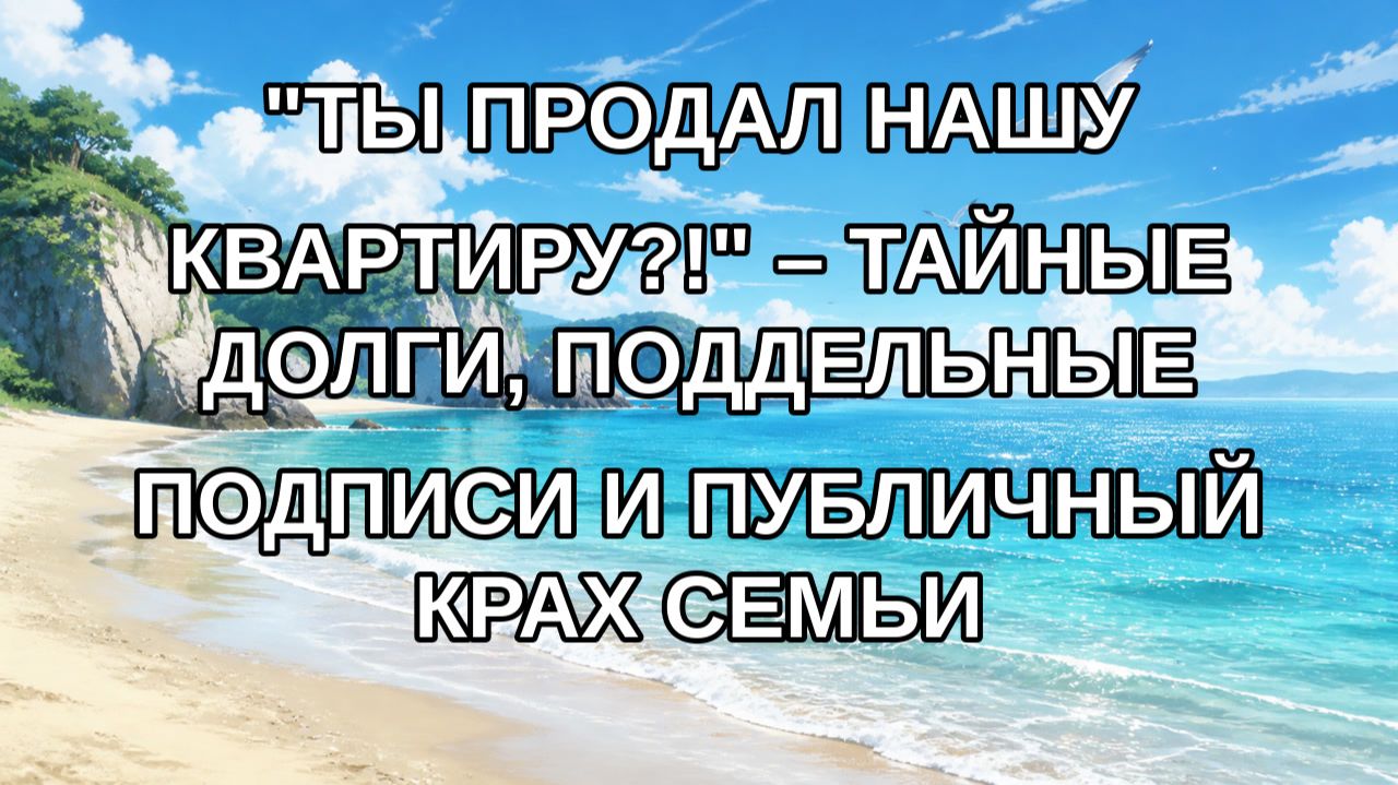 Ты продал НАШУ квартиру?!  Тайные долги поддельные подписи и публичный крах семьи