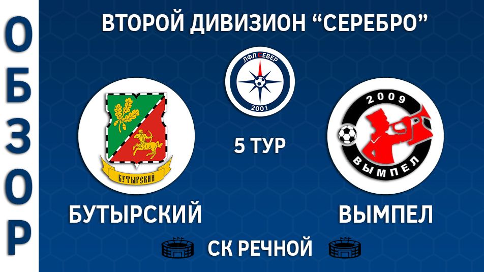ОБЗОР Бутырский - Вымпел 1:1