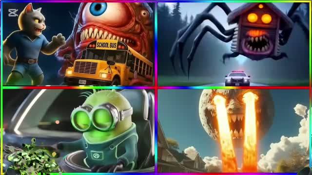 ДОМ МОНСТР И ШКОЛЬНЫЙ АВТОБУС! ЛУННАЯ ЛУНА В СТРАШНОЙ ИГРЕ 