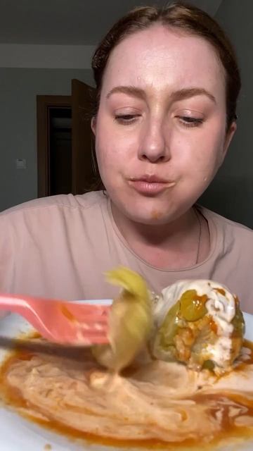 Мукбанг Перцы наташабо Соус Еда