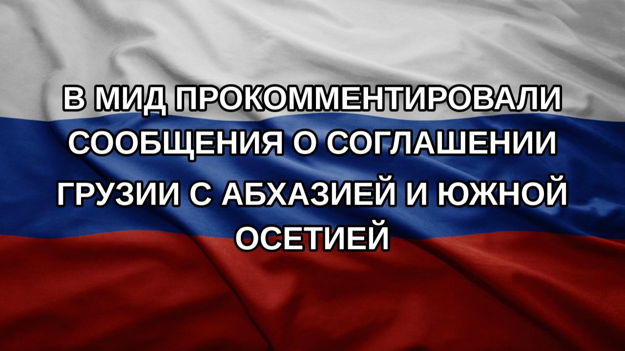 В МИД прокомментировали сообщения о соглашении Грузии с Абхазией и Южной Осетией