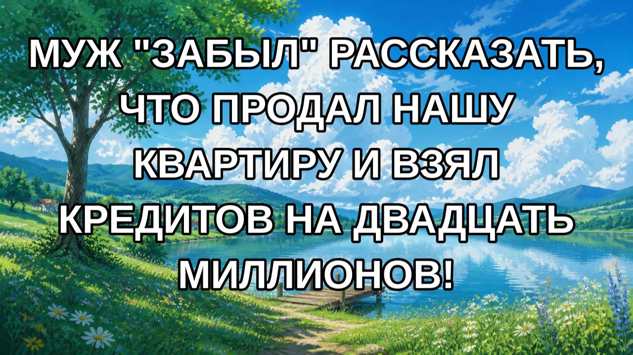 Муж забыл рассказать что продал нашу квартиру и взял кредитов на двадцать миллионов!