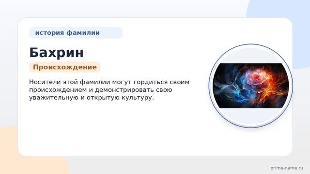 Фамилия Бахрин: происхождение значение и склонение
