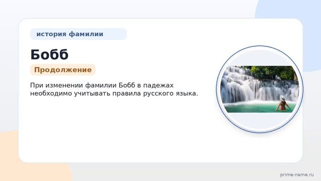 Фамилия Бобб: происхождение значение и склонение