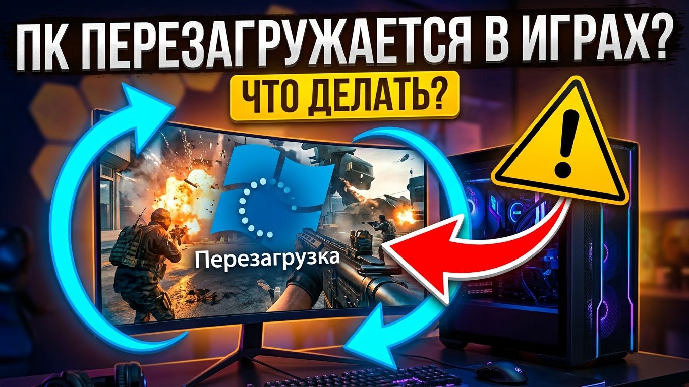 Компьютер выключается или перезагружается во время игры. Нет синего экрана  Решение