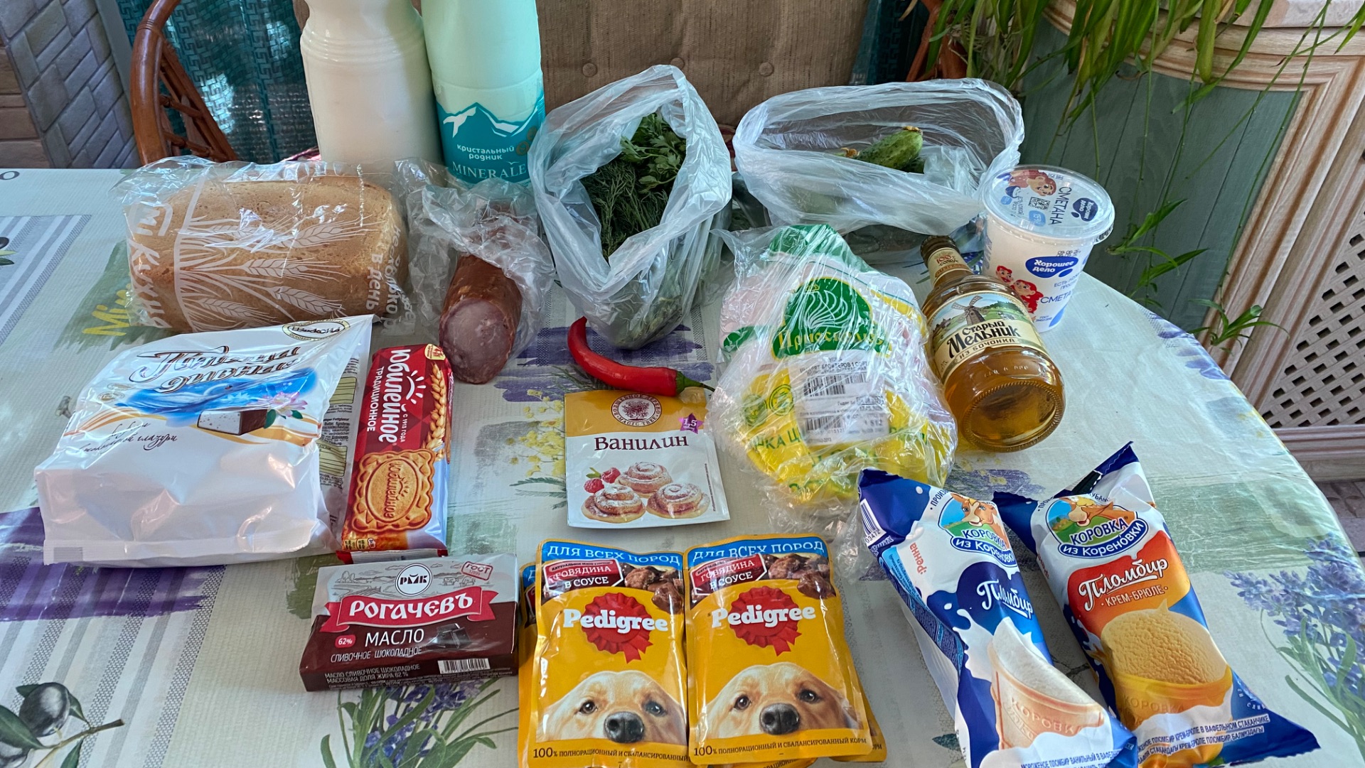 Покупки продуктов в Магните и на рынке