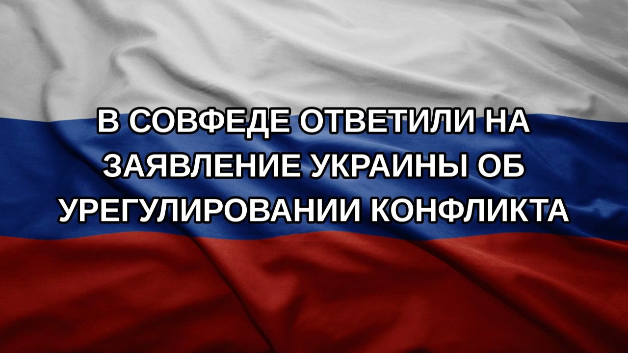 В Совфеде ответили на заявление Украины об урегулировании конфликта
