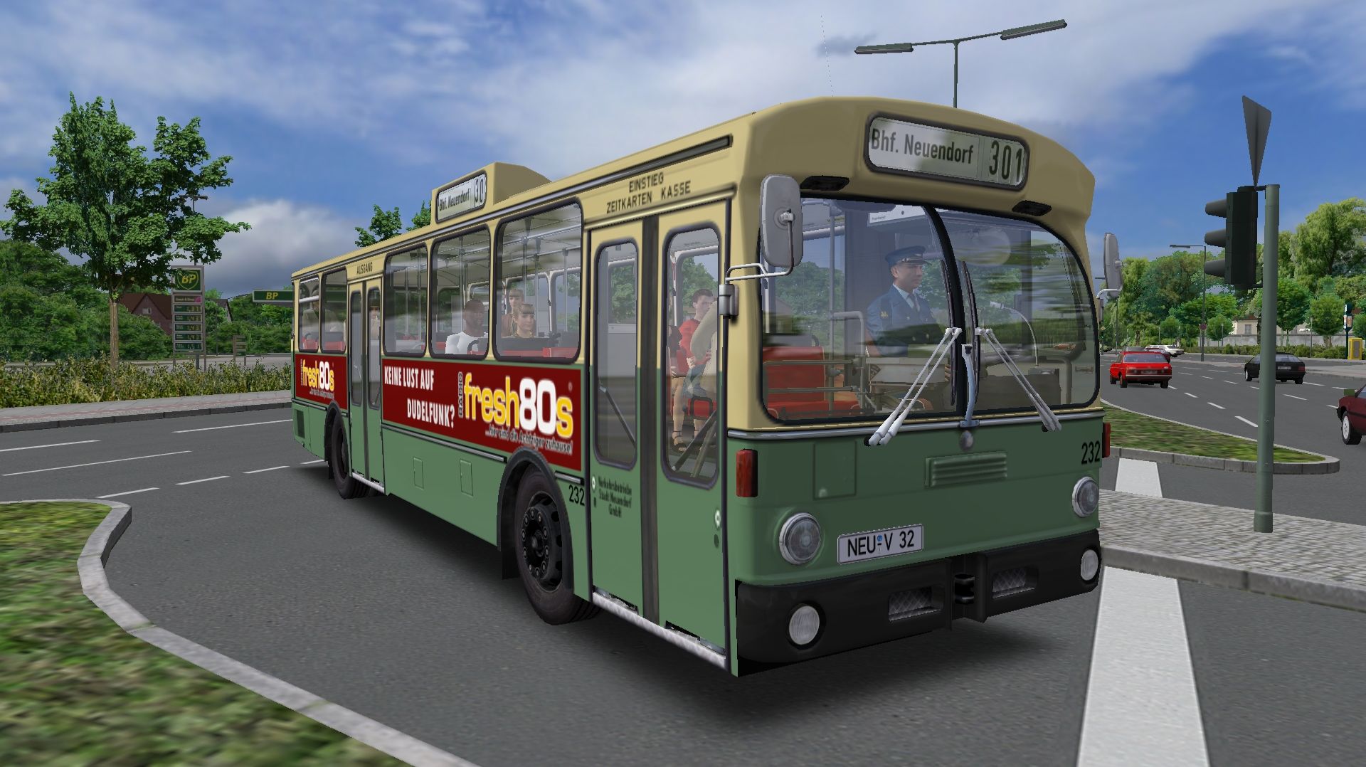 Поездка на Mercedes-Benz O305 по маршруту 301 по карте Neuendorf