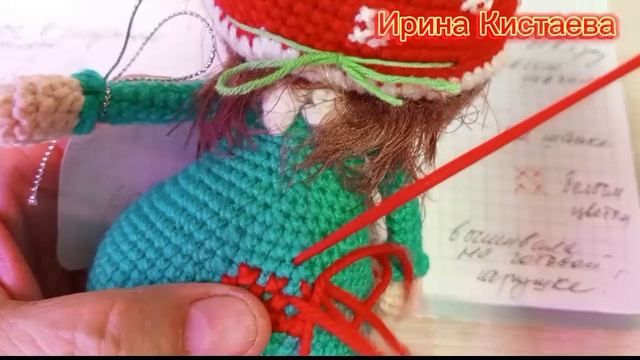 Как сделать вышивку крестиком по вязанному полотну.