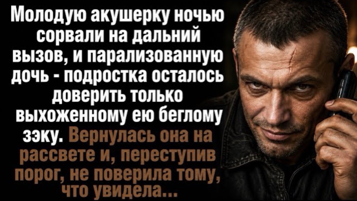 Акушерка на ночь оставила парализованную дочь с беглым зэком. Вернувшись она обомлела!