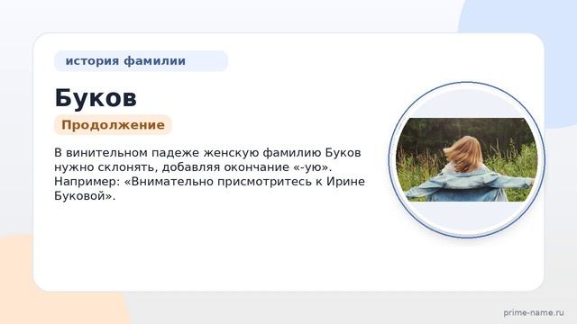 Фамилия Буков: происхождение значение и склонение