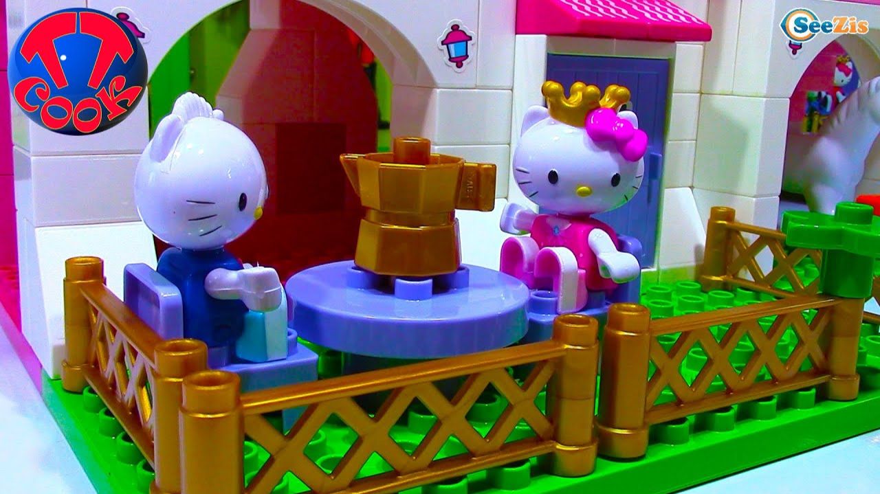 ВЛОГ ХЕЛЛО КИТТИ ЗАМОК ПРИНЦЕССЫ Ярослава играет и клеит наклейки Hello Kitty Princess Cas