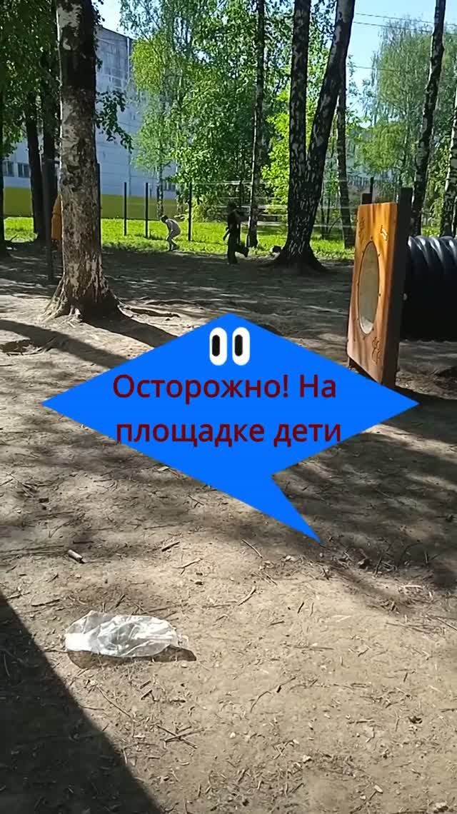 Осторожно! Дети на собачьей площадке
