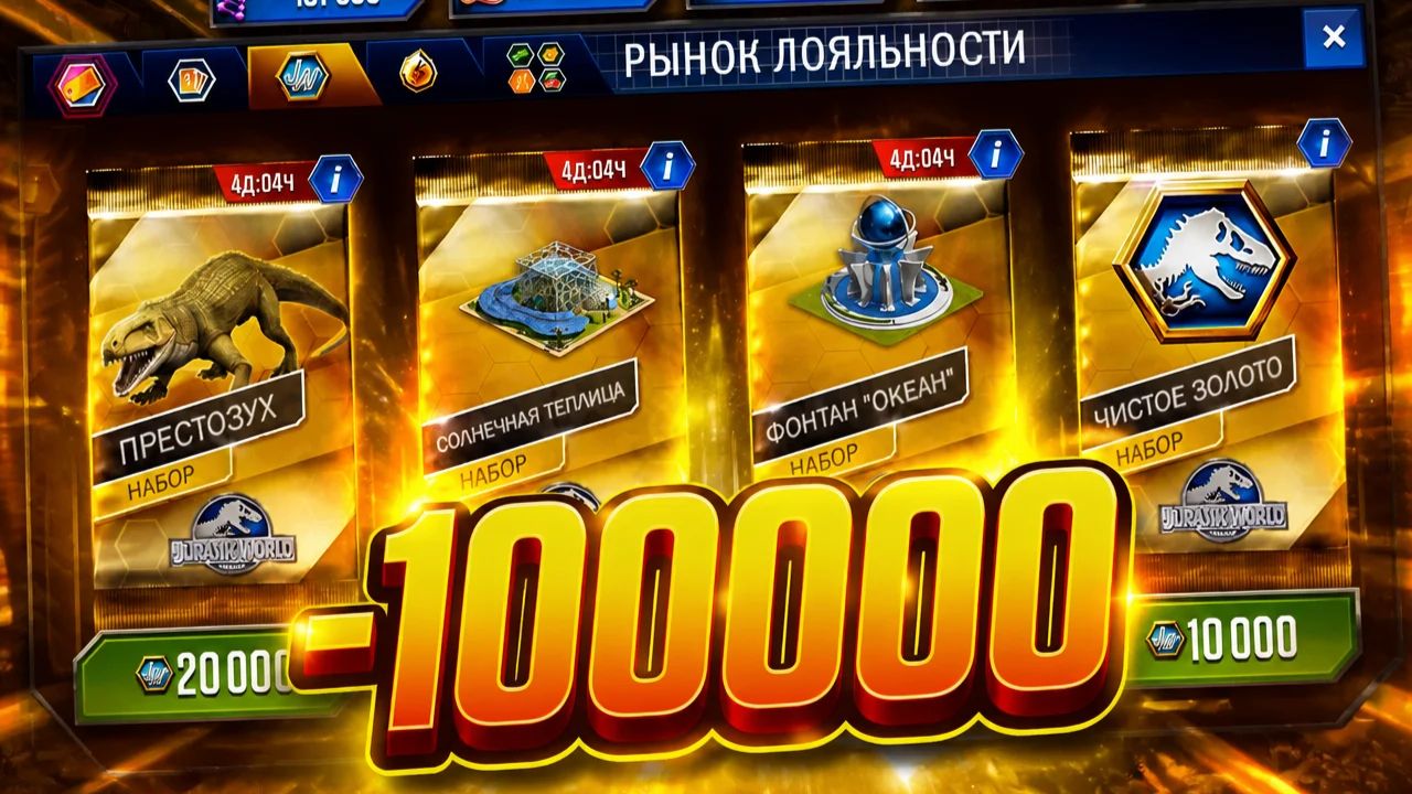 JURASSIC WORLD THE GAME 214 ОТКРЫЛ ВСЕХ ДИНО ИЗ ЧИСТОГО ЗОЛОТА!!!