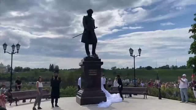 Открытие памятника в честь 225 летия А. С. Пушкина г. Старица 2024 г.