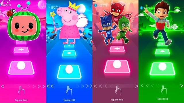 TILES HOP: КОКОМЕЛОН 🆚 ЩЕНЯЧИЙ ПАТРУЛЬ 🆚 СВИНКА ПЕППА 🆚 PJ MASKS 🎶🔥 | КТО ЛУЧШЕ?