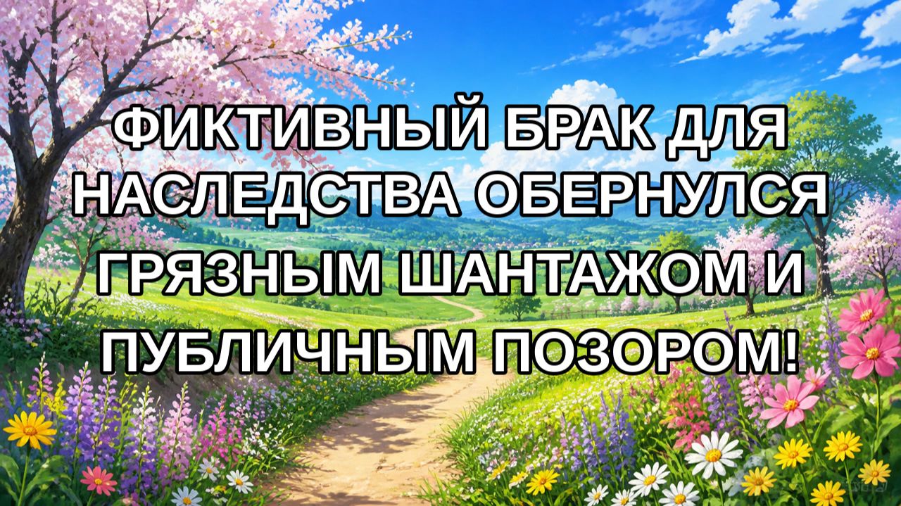 Фиктивный брак для наследства обернулся грязным шантажом и публичным позором!