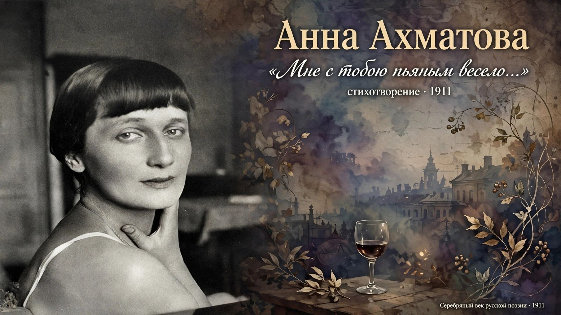 Осень страна обманная и застывшая улыбка  Ахматова в формате spoken word.