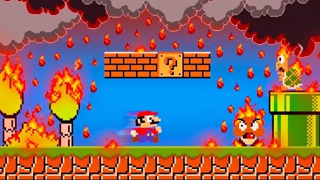Super Mario Bros. Но идет ЛАВОВЫЙ дождь!