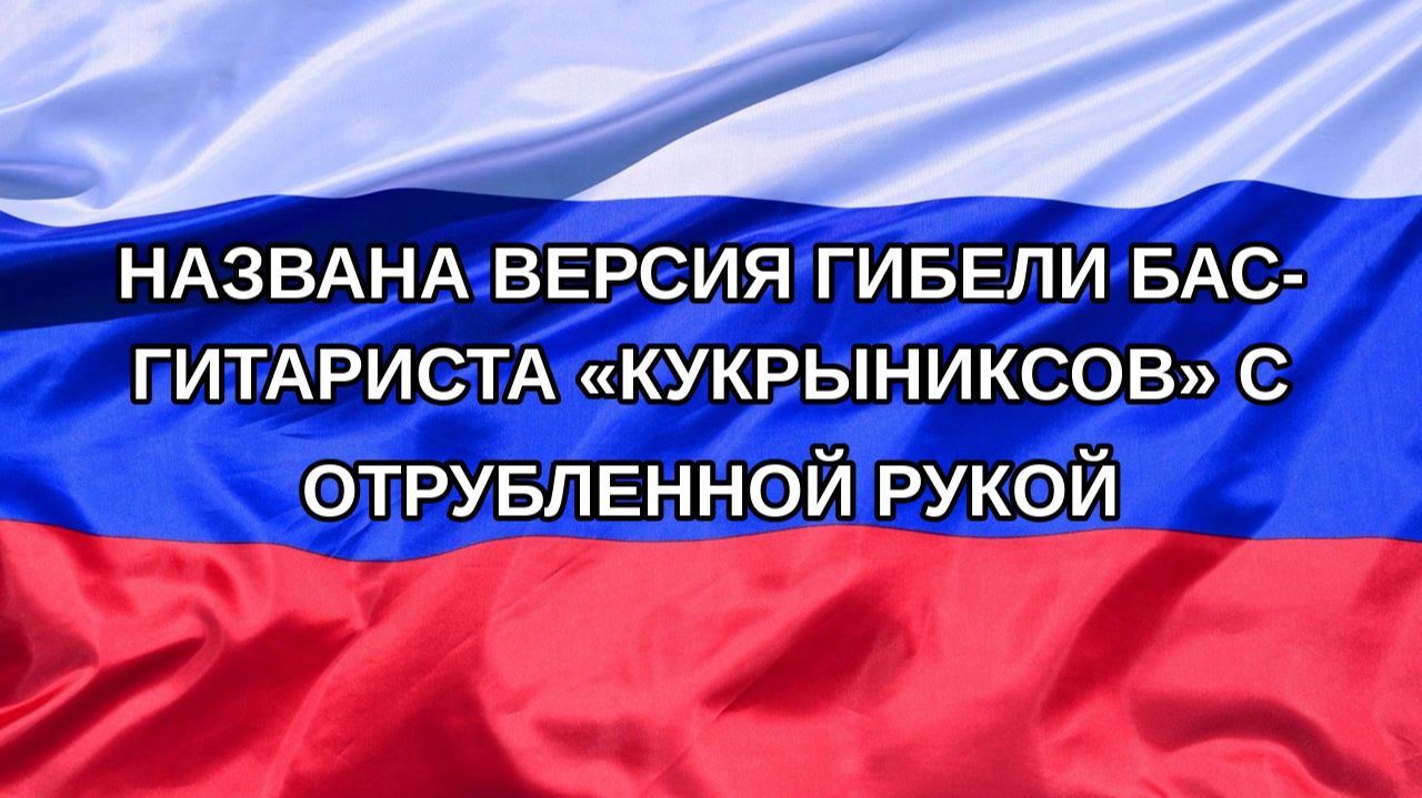 Н. РФ Названа версия гибели бас-гитариста Кукрыниксов с отрубленной рукой