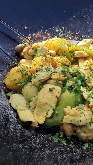 САДЖ с курицей и куркумой.