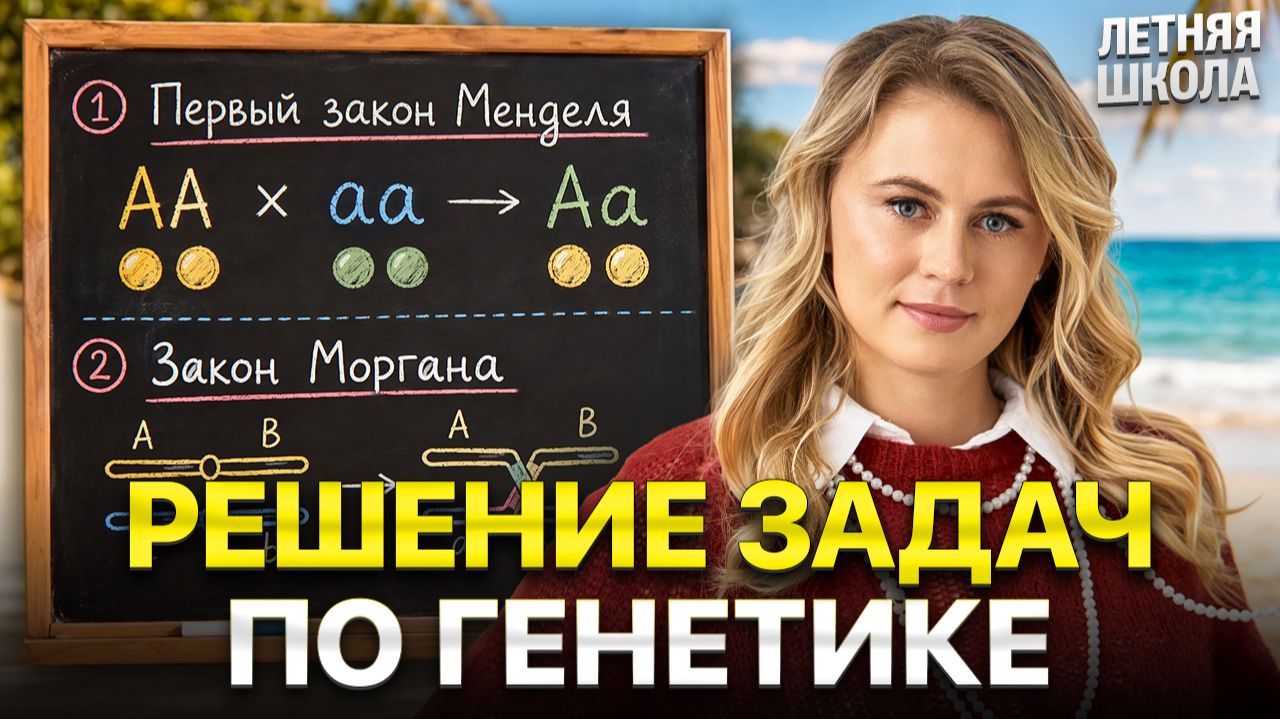 Решение задач по генетике на законы Менделя и Моргана  Летняя школа по биологии  Ксения Напольская