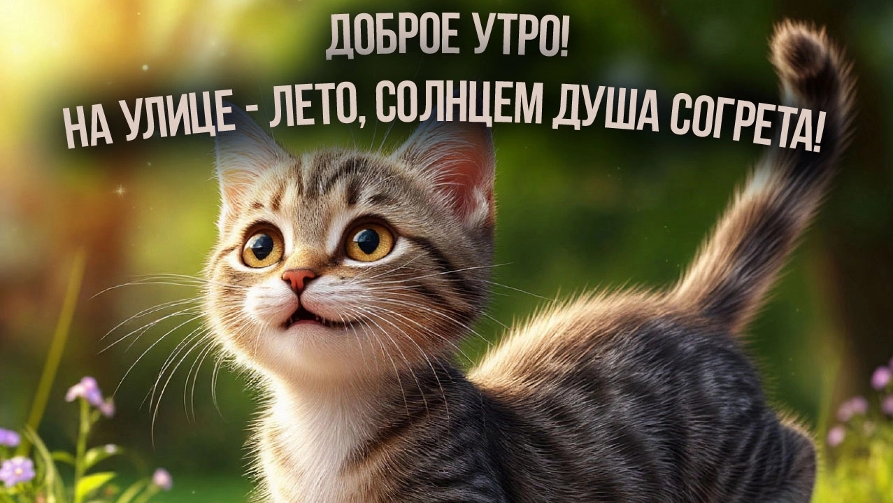 С добрым утром и с хорошим днём! Красивая музыкальная открытка.