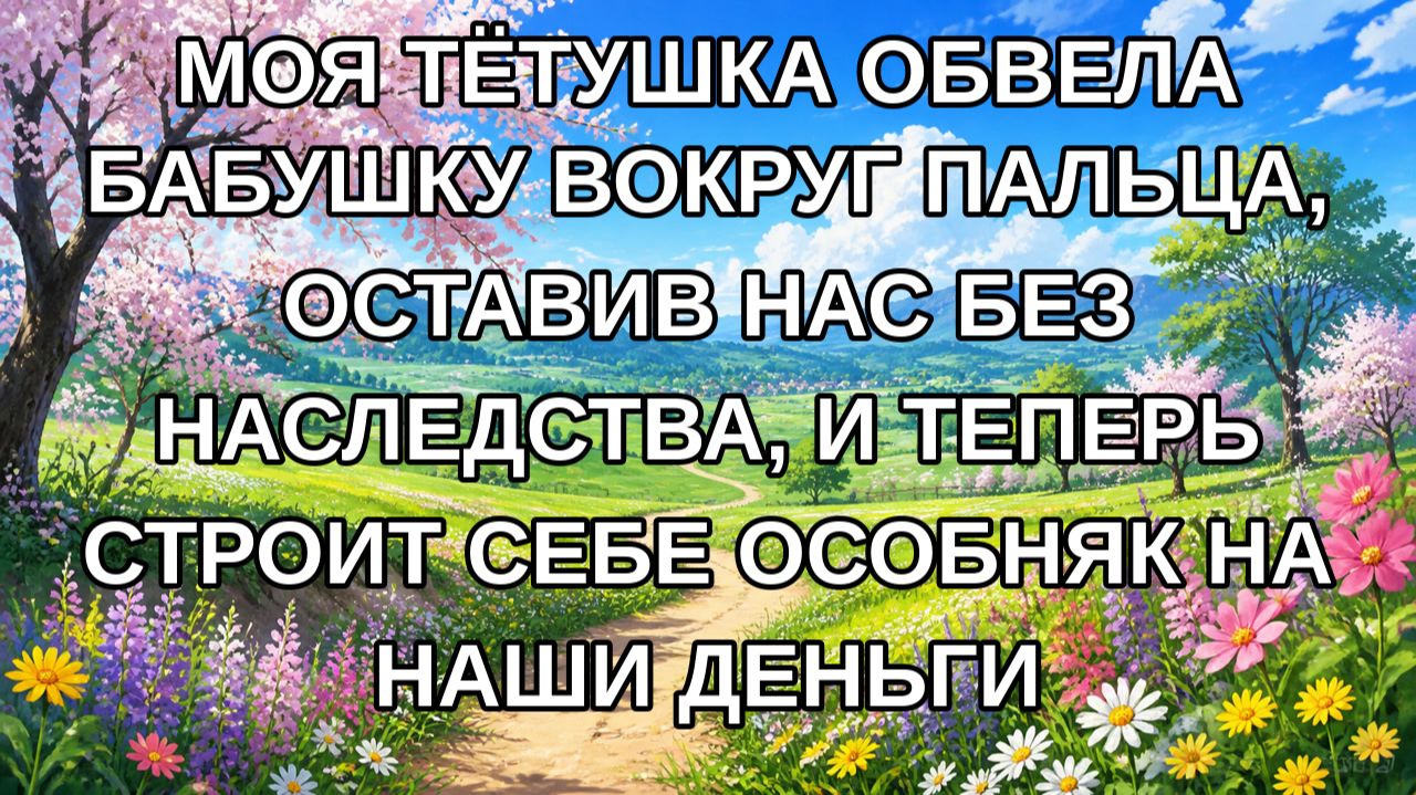 Моя тётушка обвела бабушку вокруг пальца оставив нас без наследства и теперь строит себе особняк