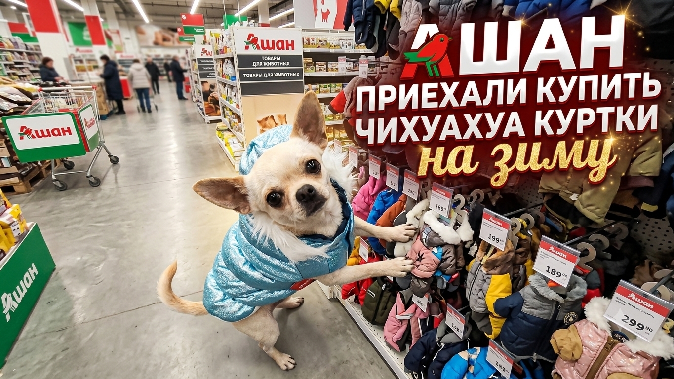 ШОПИНГ С ЧИХУАХУА В АШАНЕ!